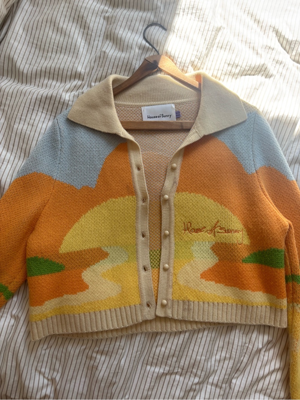 House of Sunny Day Tripper Cardigan Sweater Size 8